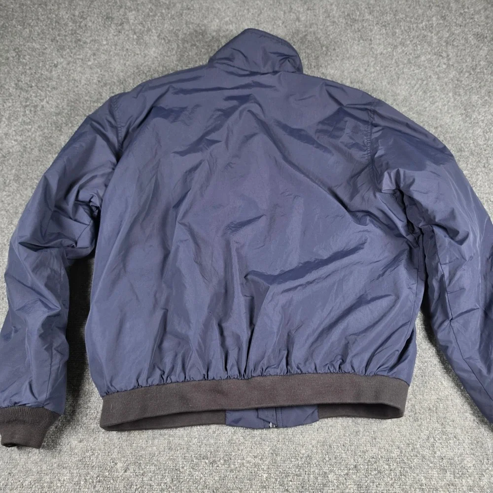 Vtg L.L. Bean Warm-Up Jacket Mens L Blue Fleece Lined Thinsulate Full Zip Bomber